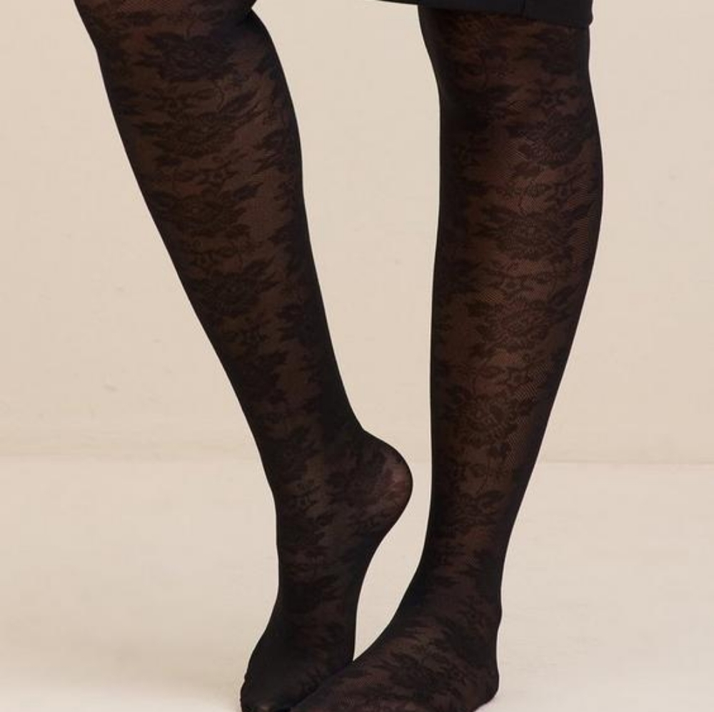 Torrid Floral lace tights 3/4 22‐26